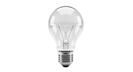 Transparent Lightbulb Illustration On Black Background Representing Idea Innovation And Energy Concept