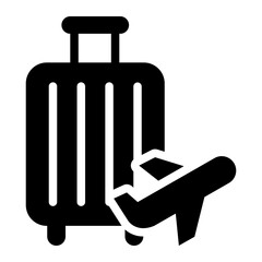 bus tour glyph icon for city sightseeing service