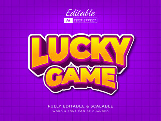 lucky game editable text effect. Perfect for game-related projects.