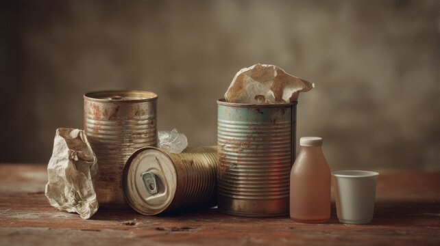 An eco-friendly social poster depicting garbage that takes a long time to decompose