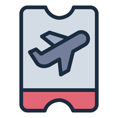 luggage bag filled line icon for traveler baggage use