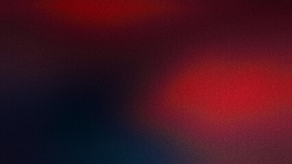 Abstract gradient background with grainy noise and copy space. Scarlet red defocused lights on black backdrop. Blurry bright flashes in dark. Lo-fi, rough, dust, old, vhs, grunge texture. Retro design