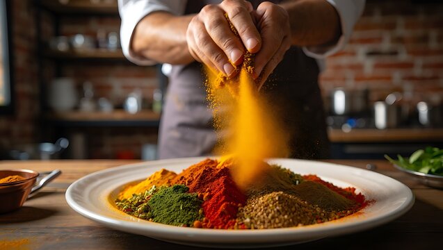 The Art of Spices A Culinary Journey with Vibrant Colors and Aromatic Flavors