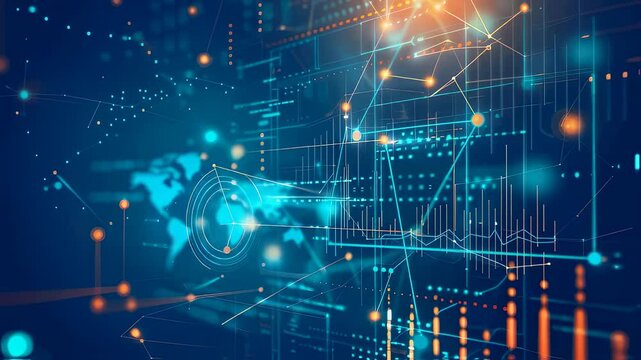 Futuristic Technology Background with Digital Network Connection Concept