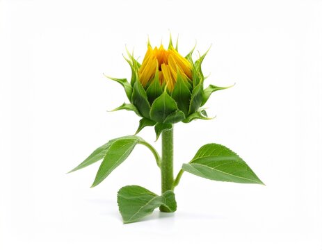 yellow flower isolated on white background