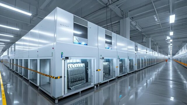Advanced Storage Facility With Multiple High-Tech Compartments in a Well-Lit Environment. Generative AI