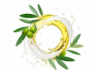 amla oil splash on white background  