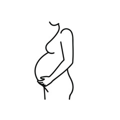 Fototapeta premium Pregnant Woman Silhouette.
