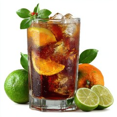 Refreshing Iced Coffee Cocktail with Citrus and Sprig