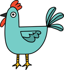 vector illustration of a chicken
