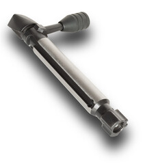 Large handle on a bolt action bolt with shadown underneath