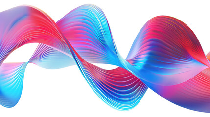 Abstract Colorful Wave Design with Smooth Curves and Dynamic Flowing Lines on Transparent Background