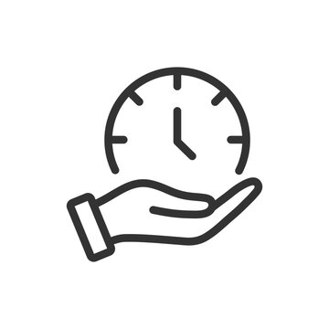 Save time vector linear icon