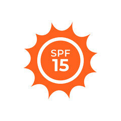 SPF 40 flat vector icon