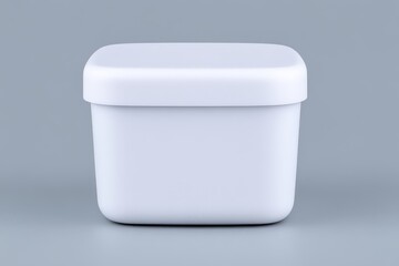 Minimalist square container in pure white color with smooth edges designed for sleek storage options enhancing modern home organization and aesthetic appeal captured with clarity