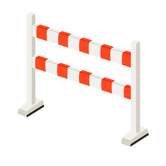 road barrier isolated on white