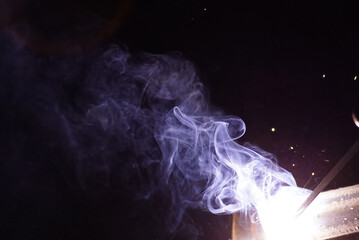 Abstract of smoke produce during welding metal