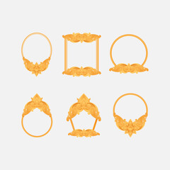 golden photo frame decoration ornament border corner