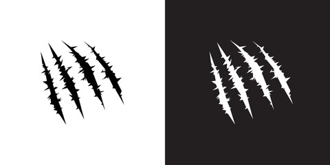 Fierce Claw Marks, Animal Scratches, Beastly Rips, Graphic Design