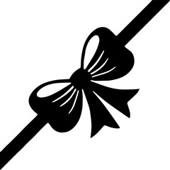 vector illustration of a ribbon,illustrations silhouette bows, silk ribbon. symbol of the fight against cancer, femininity,cute ribbons and bows. Icons or symbols with charming decorative 