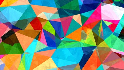 Abstract Colorful Geometric Pattern.