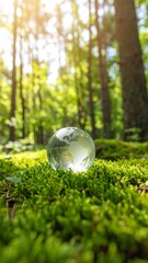 Glass Globe in Forest.
