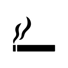 Smoking area designated outdoor smoking zone icon with transparent background
