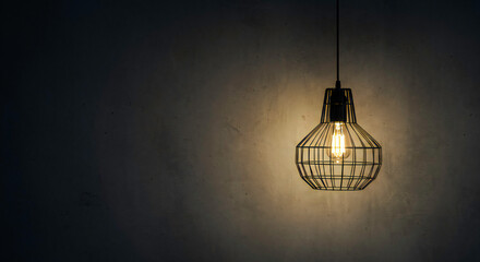 Simple Industrial Wireframe Lamp 