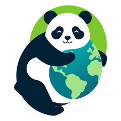 Panda protecting earth a symbol of environmental conservation