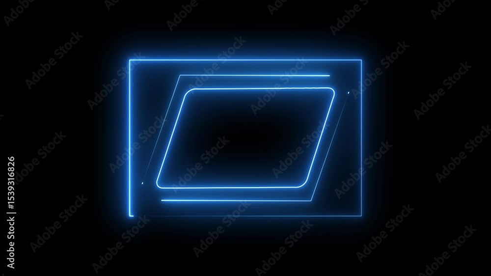 Aufkleber digital neon hud futuristic background. future technology interface data sci-fi display screen. neon