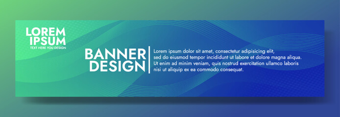 Modern banner design with a vibrant tropical sunset and ocean blend