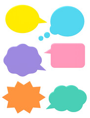 	カラフルなぷっくり吹き出しセット