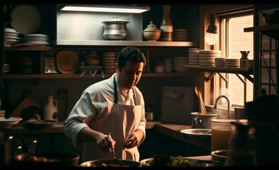 A kitchen a haven of culinary delights and warmth where spices simmer and flavors mingle inviting the creation of culinary masterpieces