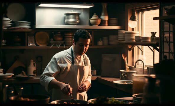 A kitchen a haven of culinary delights and warmth where spices simmer and flavors mingle inviting the creation of culinary masterpieces