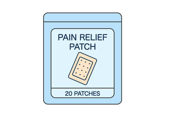 Pain Relief Patch Package Illustration &ndash; Western Style Design