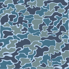 Blue Camouflage Pattern Color