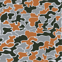 Orange Camouflage Pattern Color