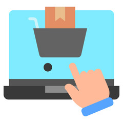 Checkout flat color, mini illustration icon. use for modern concept, print, UI, UX kit, web and app development. Vector related to product offering, marketing, business.