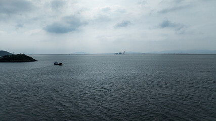 Aerial view Gogunsan Islands Gogunsan Bridge in Gunsan City, Jeollabuk-do Province, korea