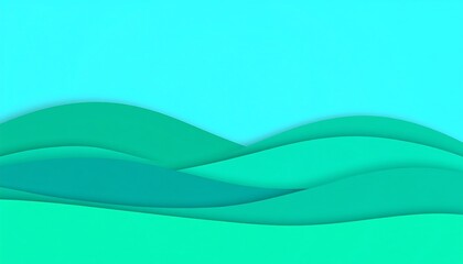 Obraz premium Abstract Green Wave Background.