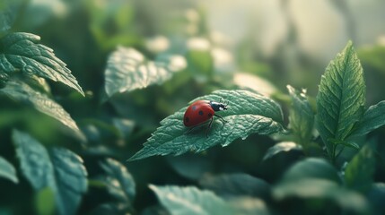 Obraz premium Ladybug on Leaf