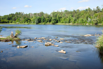 Small rapids on a river