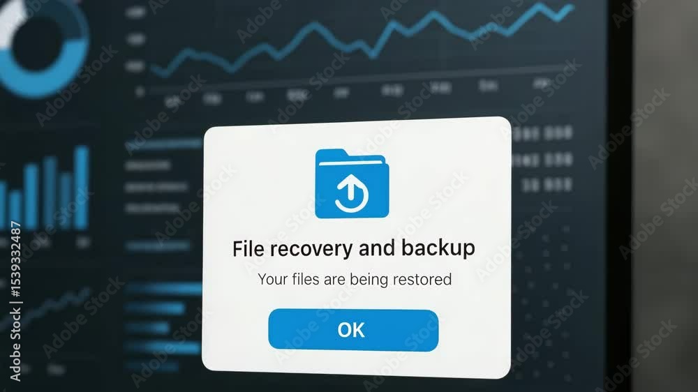 Poster file recovery and backup pop up window appearing over analytic dashboard