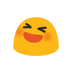 Fototapeta premium Smiling Face with Open Mouth and Closed Eyes