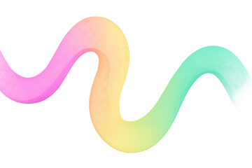 Smooth gradient waves creating vibrant, colorful abstract pattern with transparent backdrop, radiating contemporary design elegance