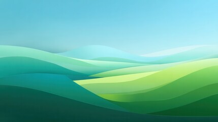 Obraz premium Abstract Colorful Hillscape Landscape