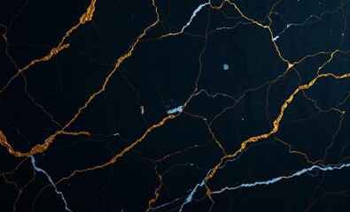 A breathtaking backdrop featuring a natural black marble texture adorned with veins that shimmer like golden threads This high-resolution image captures the raw beauty and timeless elegance of this ex