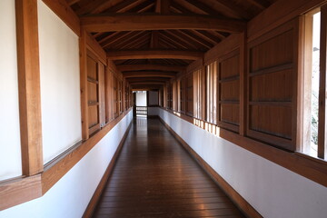 日本、姫路城、兵庫県、日本の城、特別史跡、輪郭式平城、天守、庭園、歷史名勝、綠色、風景、青空、素材