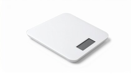 Di cut Digital scales on white background,technology, object, copy space 