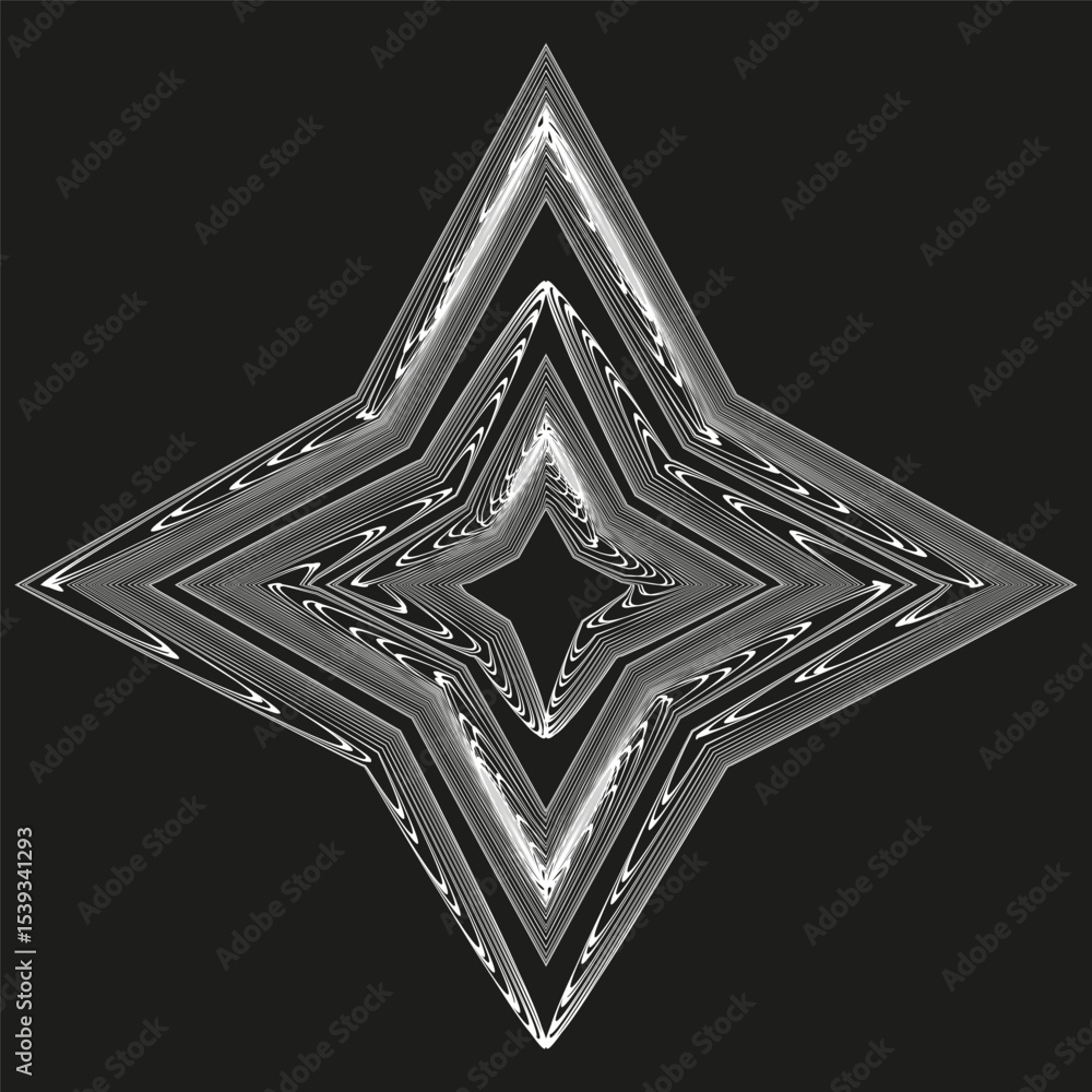Poster diamond shape icon. geometric black symbol. star vector form. abstract sharp element.